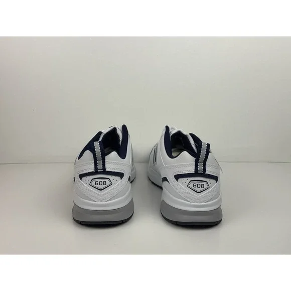 New Balance 608v5 Training Shoe Men's Size 10 4E Wide White/Blue MX608WN5